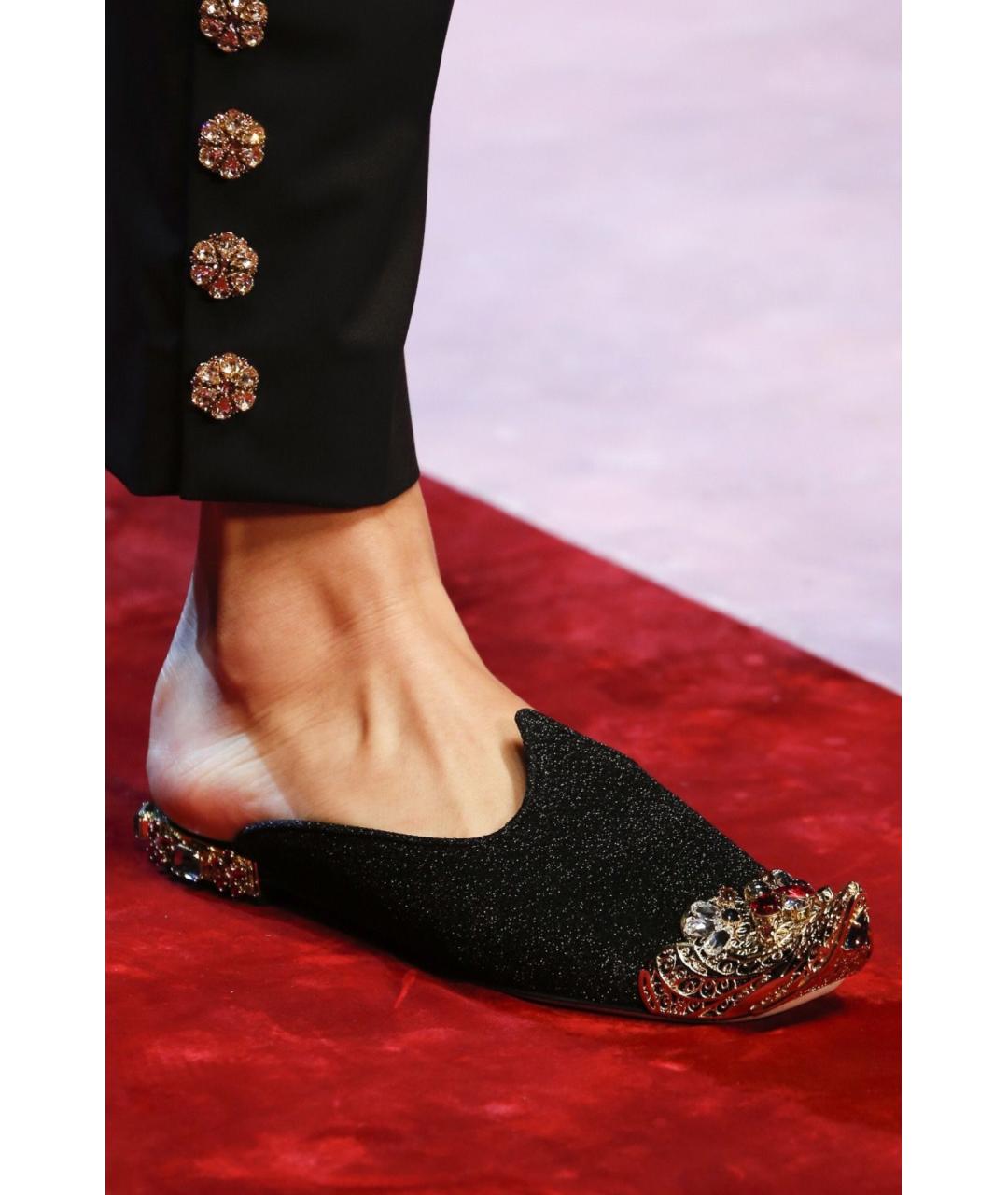 DOLCE&GABBANA Черные мюли, фото 3