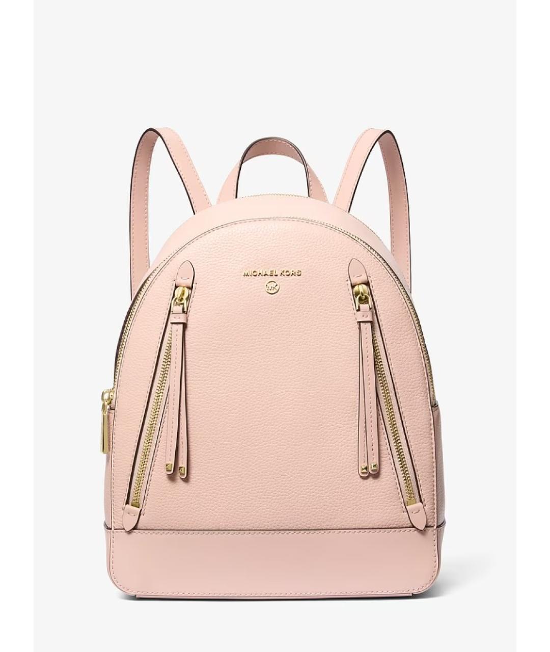 MICHAEL KORS Розовый кожаный рюкзак, фото 10