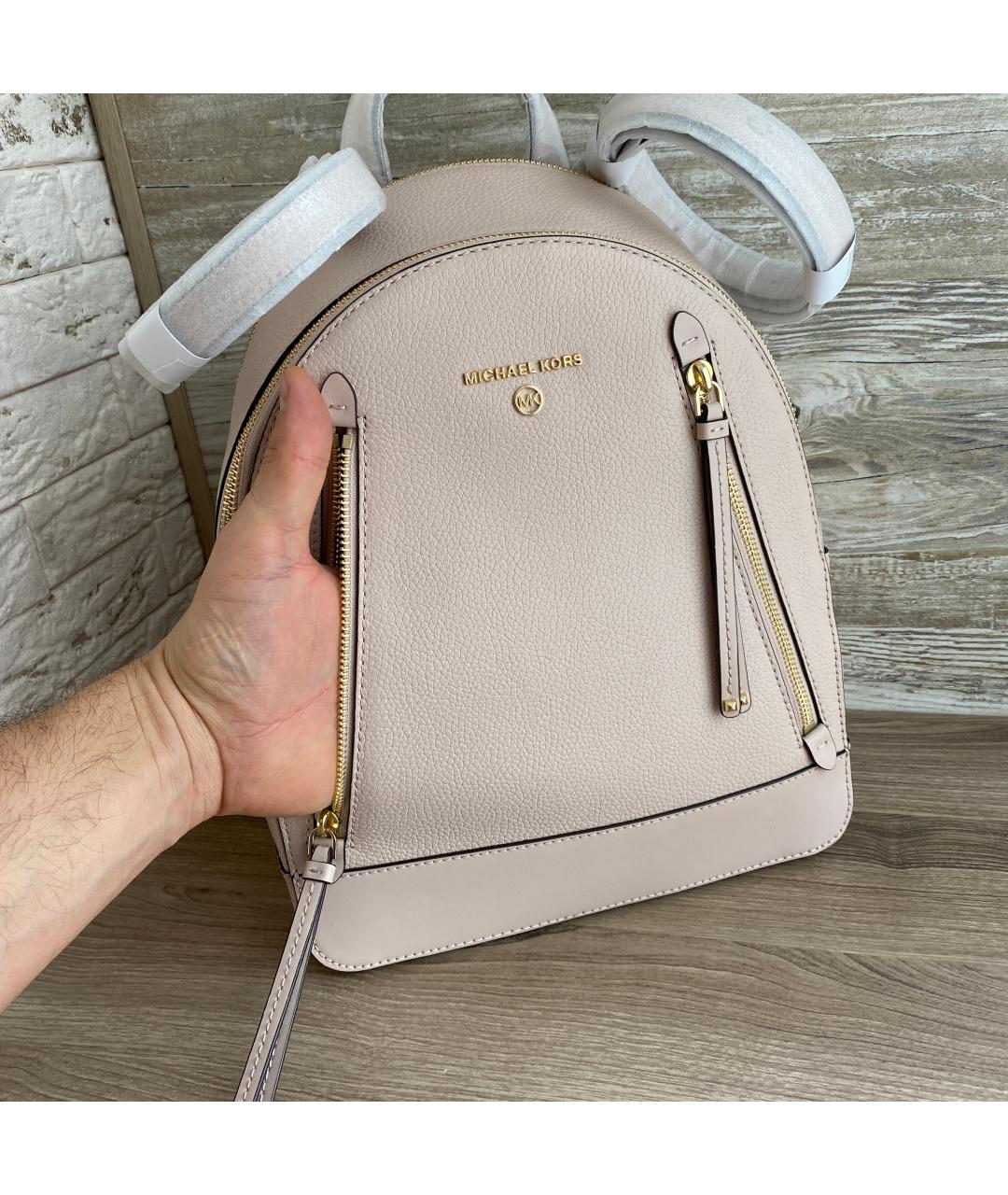 MICHAEL KORS Розовый кожаный рюкзак, фото 5