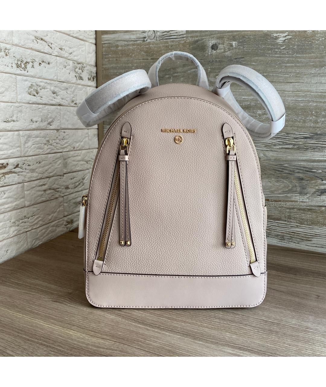 MICHAEL KORS Розовый кожаный рюкзак, фото 2