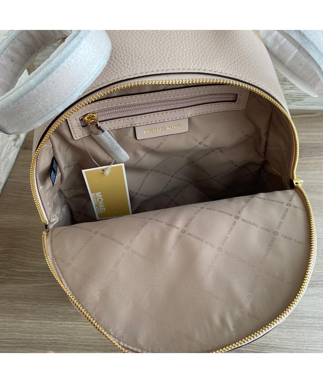 MICHAEL KORS Розовый кожаный рюкзак, фото 4