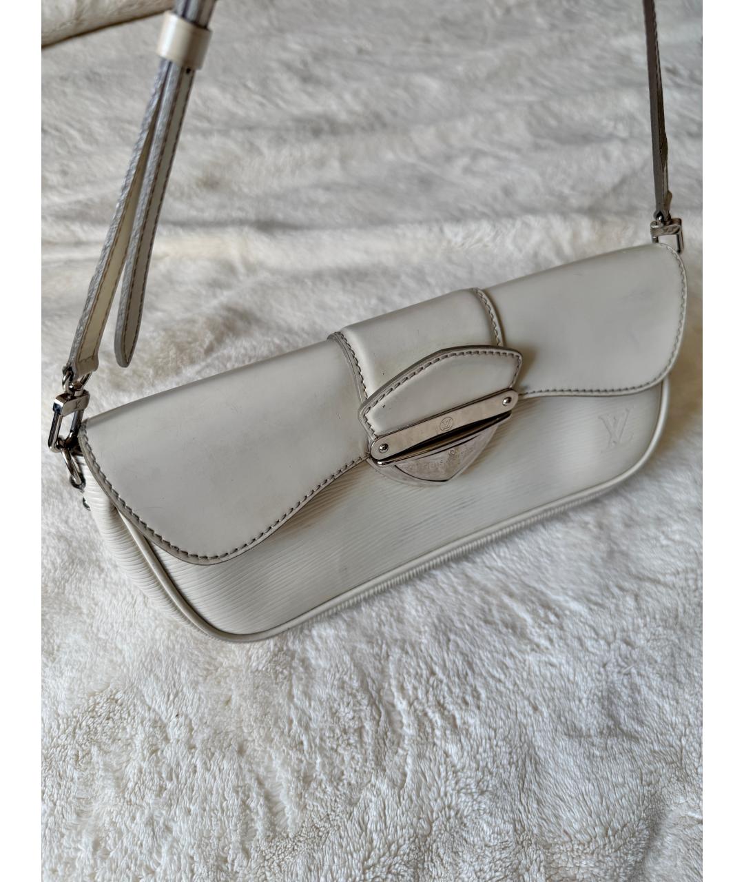 LOUIS VUITTON Бежевая кожаная сумка с короткими ручками, фото 2