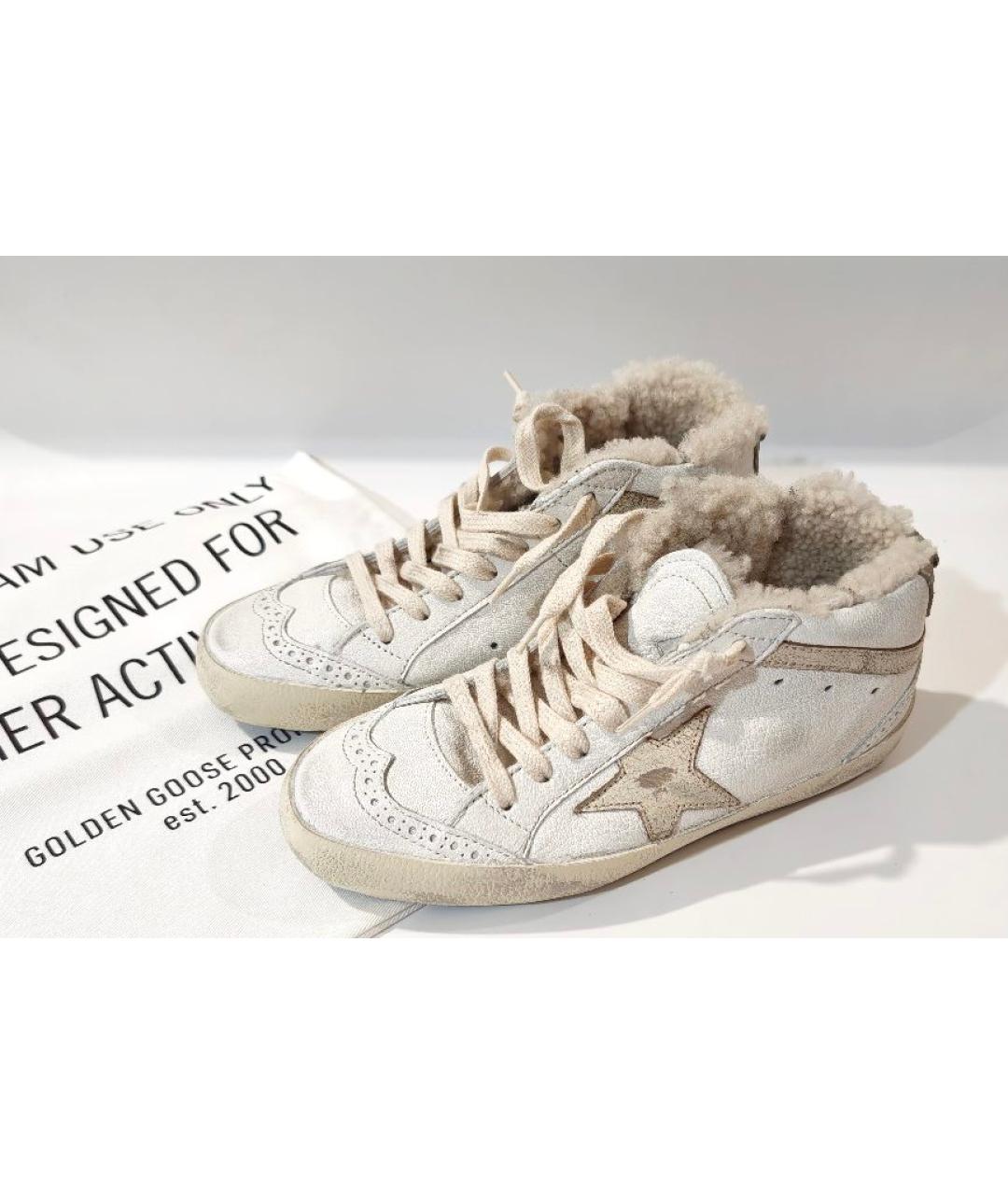 GOLDEN GOOSE DELUXE BRAND Белые кожаные кеды, фото 5