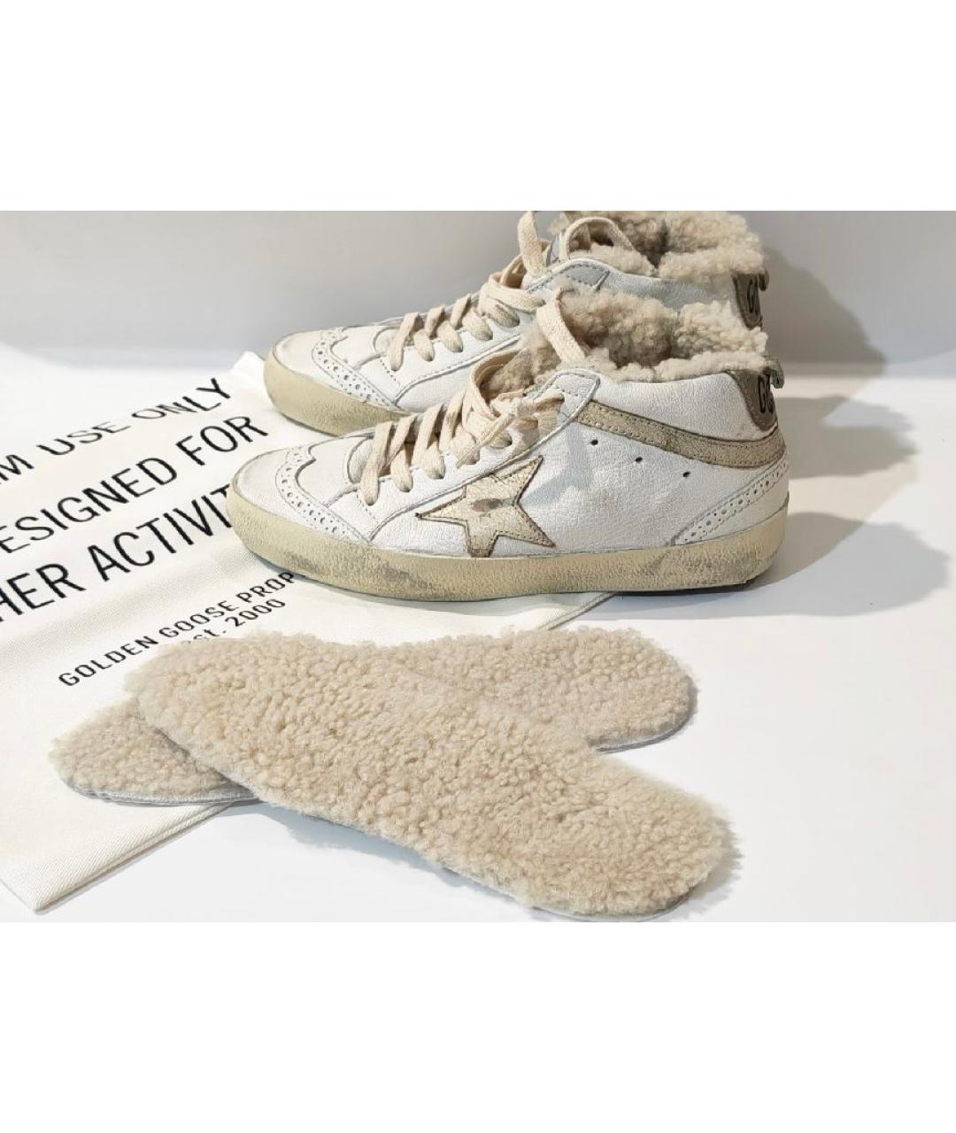 GOLDEN GOOSE DELUXE BRAND Белые кожаные кеды, фото 6