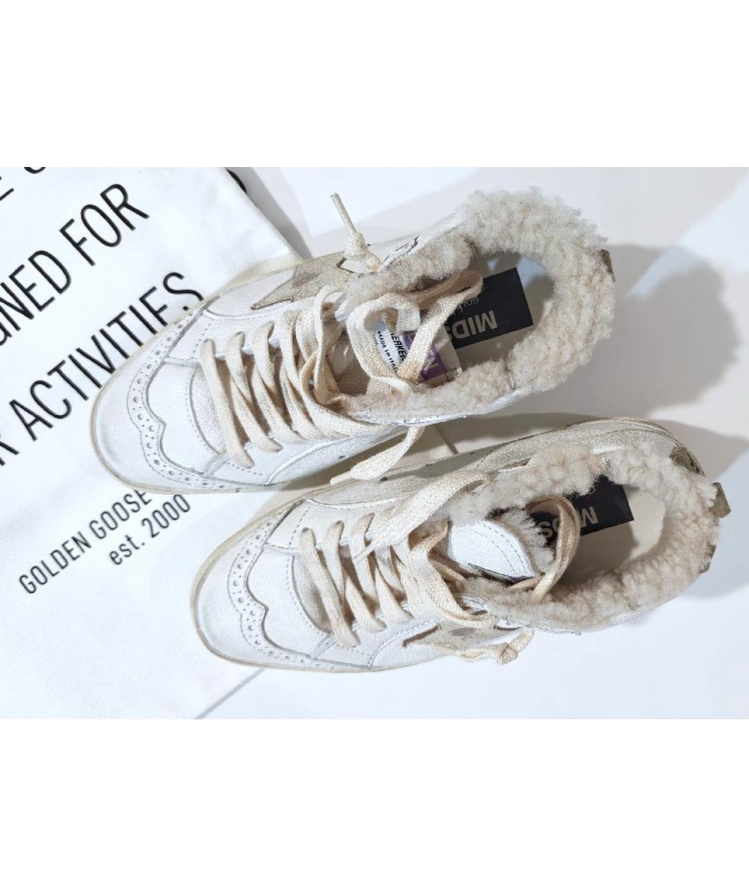 GOLDEN GOOSE DELUXE BRAND Белые кожаные кеды, фото 3