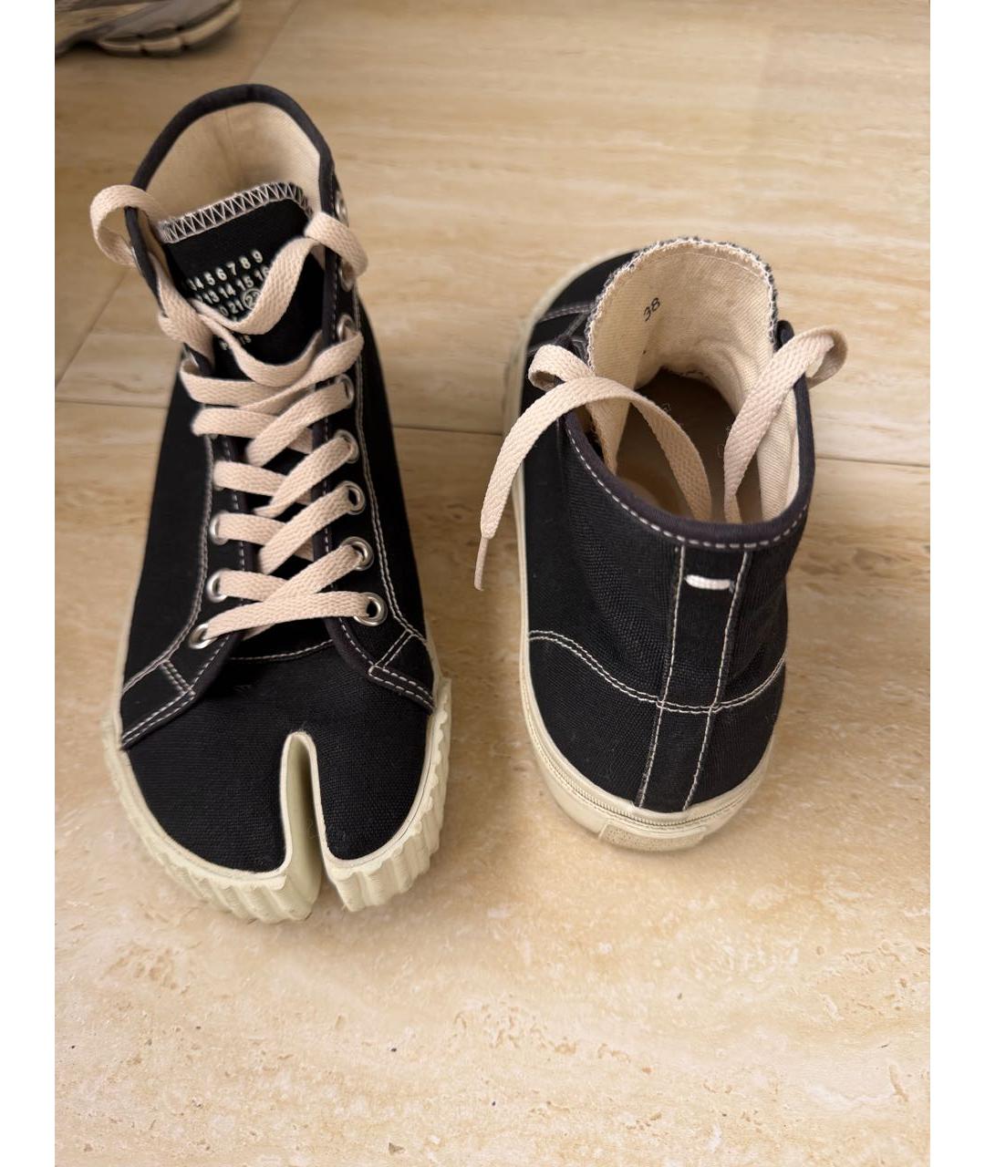 MM6 MAISON MARGIELA Черные текстильные кеды, фото 2