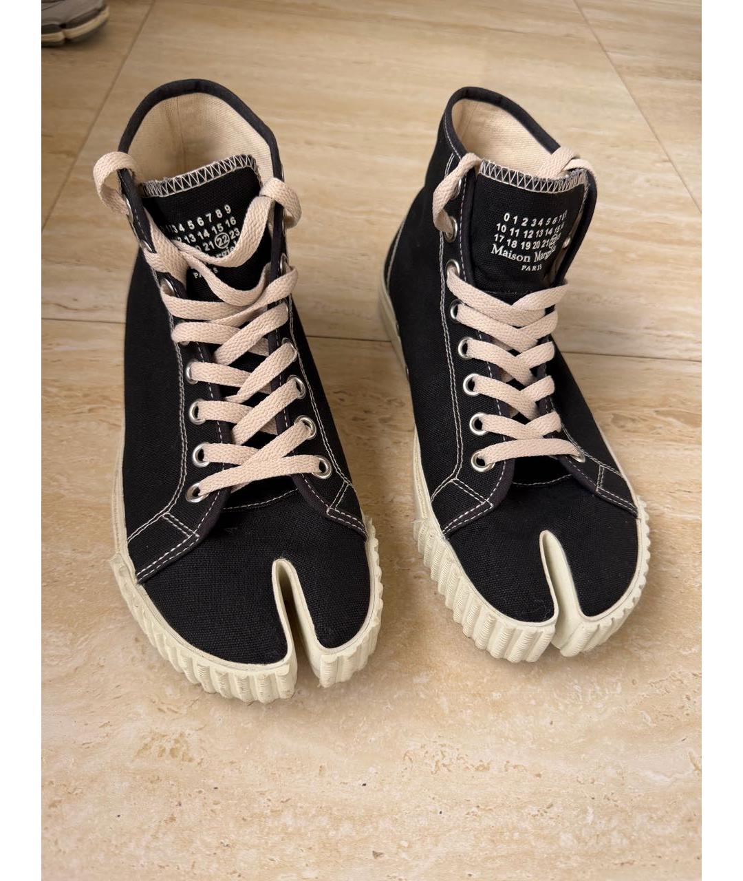 MM6 MAISON MARGIELA Черные текстильные кеды, фото 3