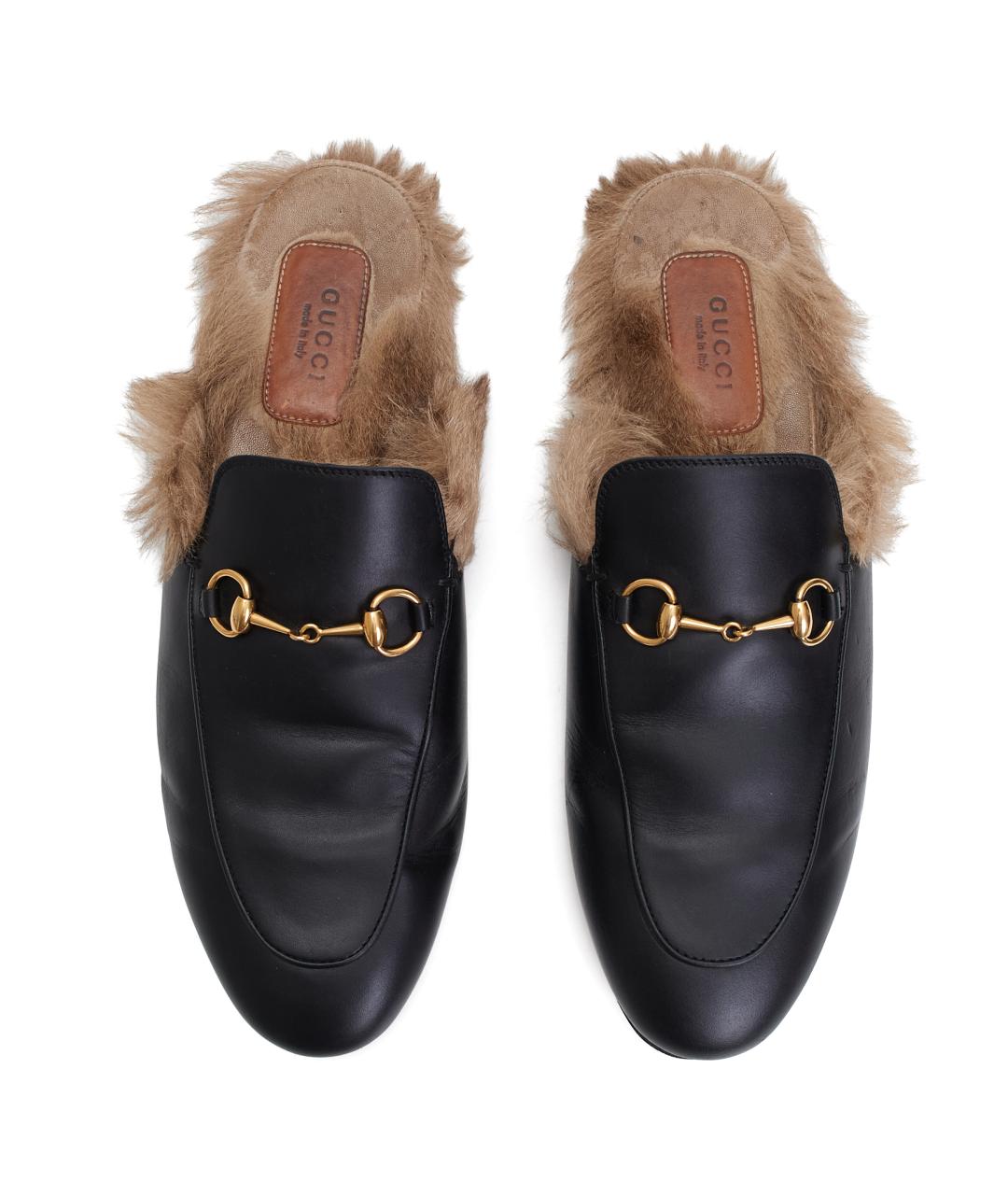 GUCCI Черные кожаные мюли, фото 3