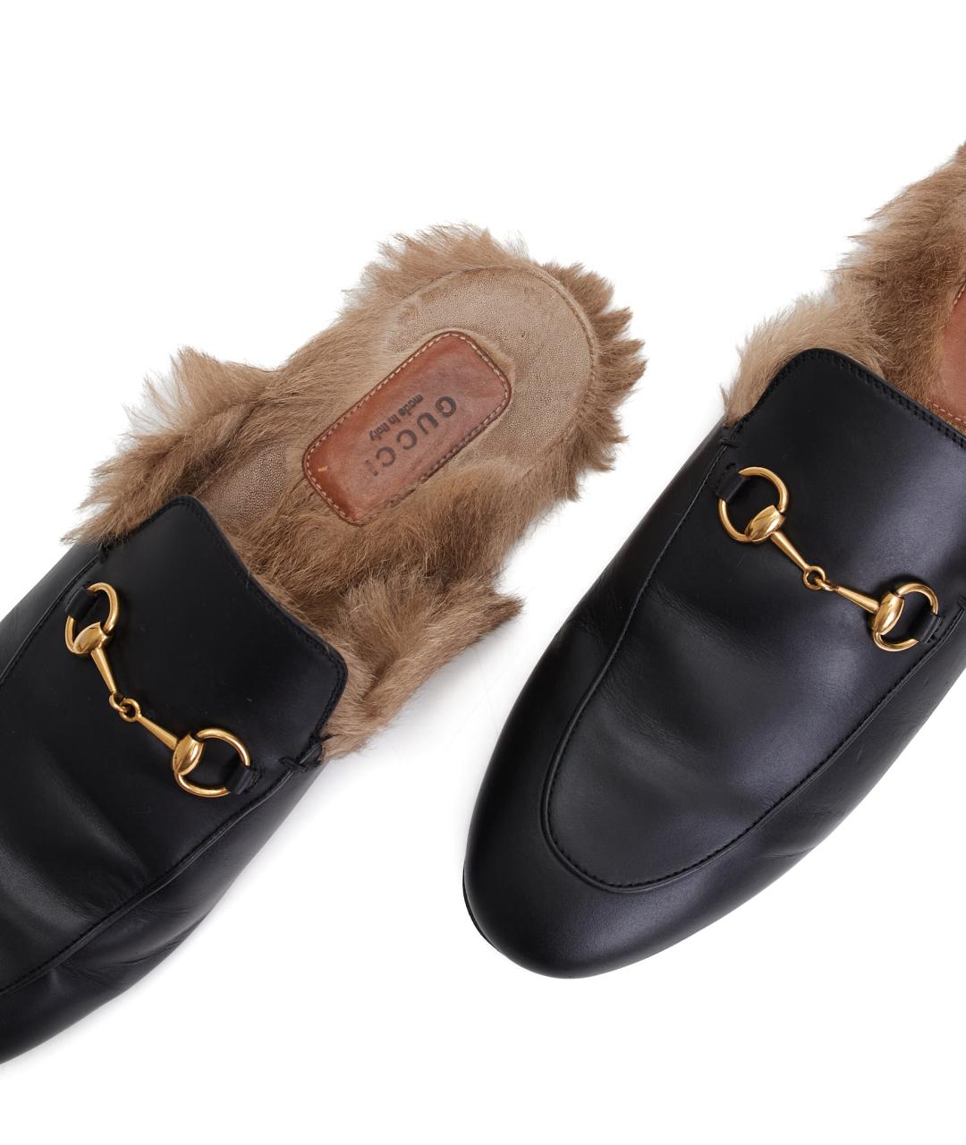 GUCCI Черные кожаные мюли, фото 6