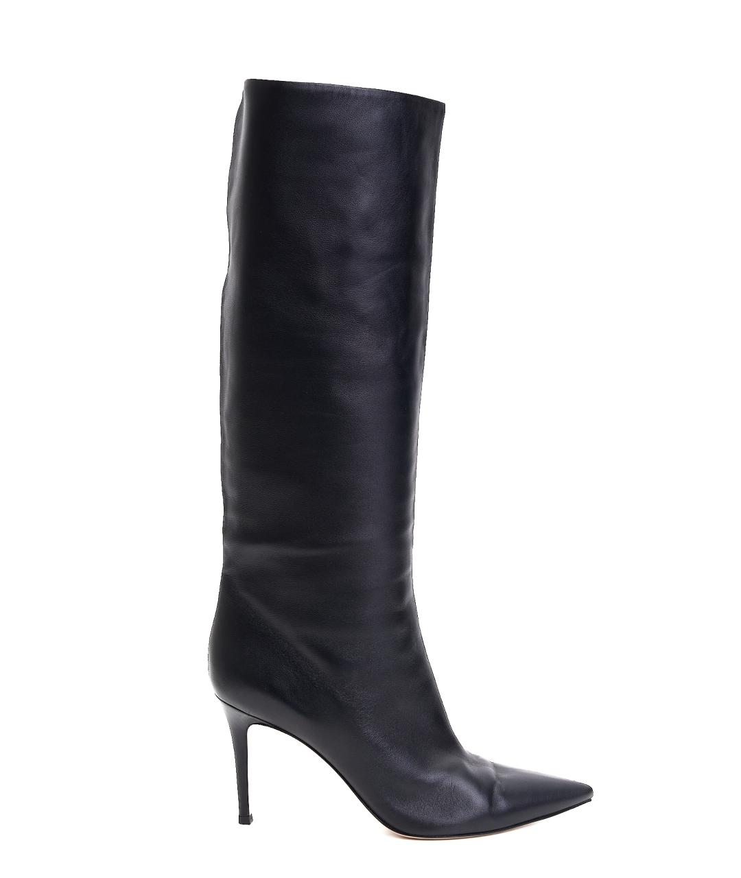 GIANVITO ROSSI Черные кожаные сапоги, фото 1