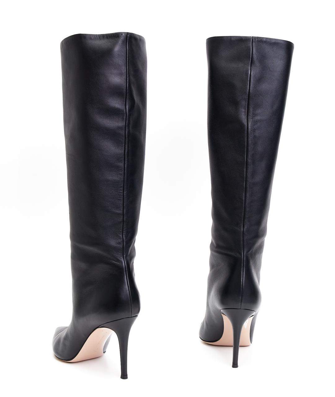 GIANVITO ROSSI Черные кожаные сапоги, фото 3
