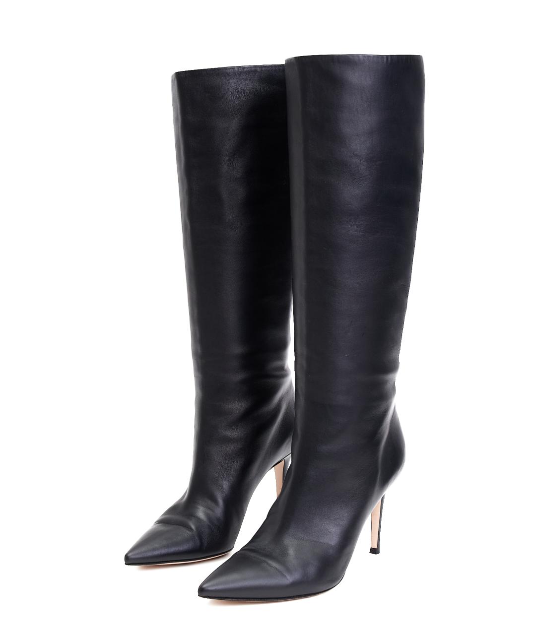 GIANVITO ROSSI Черные кожаные сапоги, фото 2