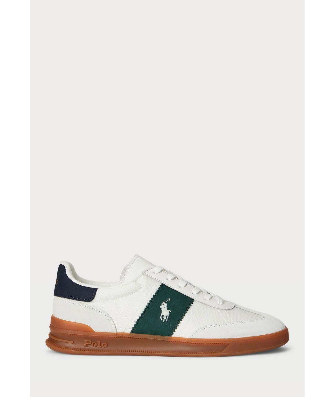 POLO RALPH LAUREN Белые синтетические низкие кроссовки / кеды, фото 9