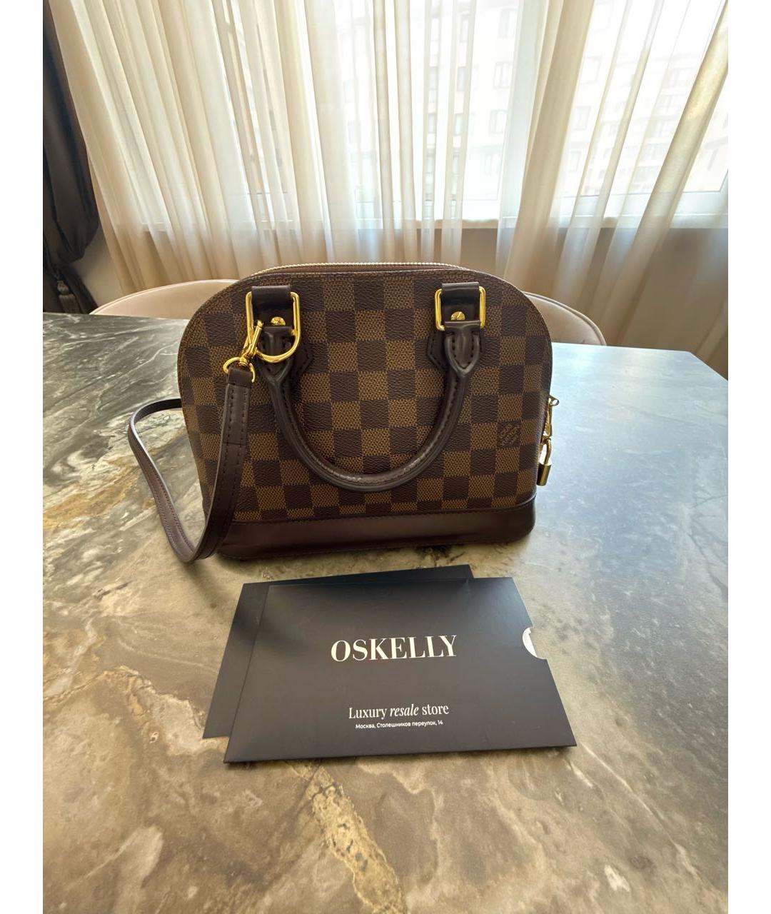 LOUIS VUITTON Коричневая сумка с короткими ручками, фото 9