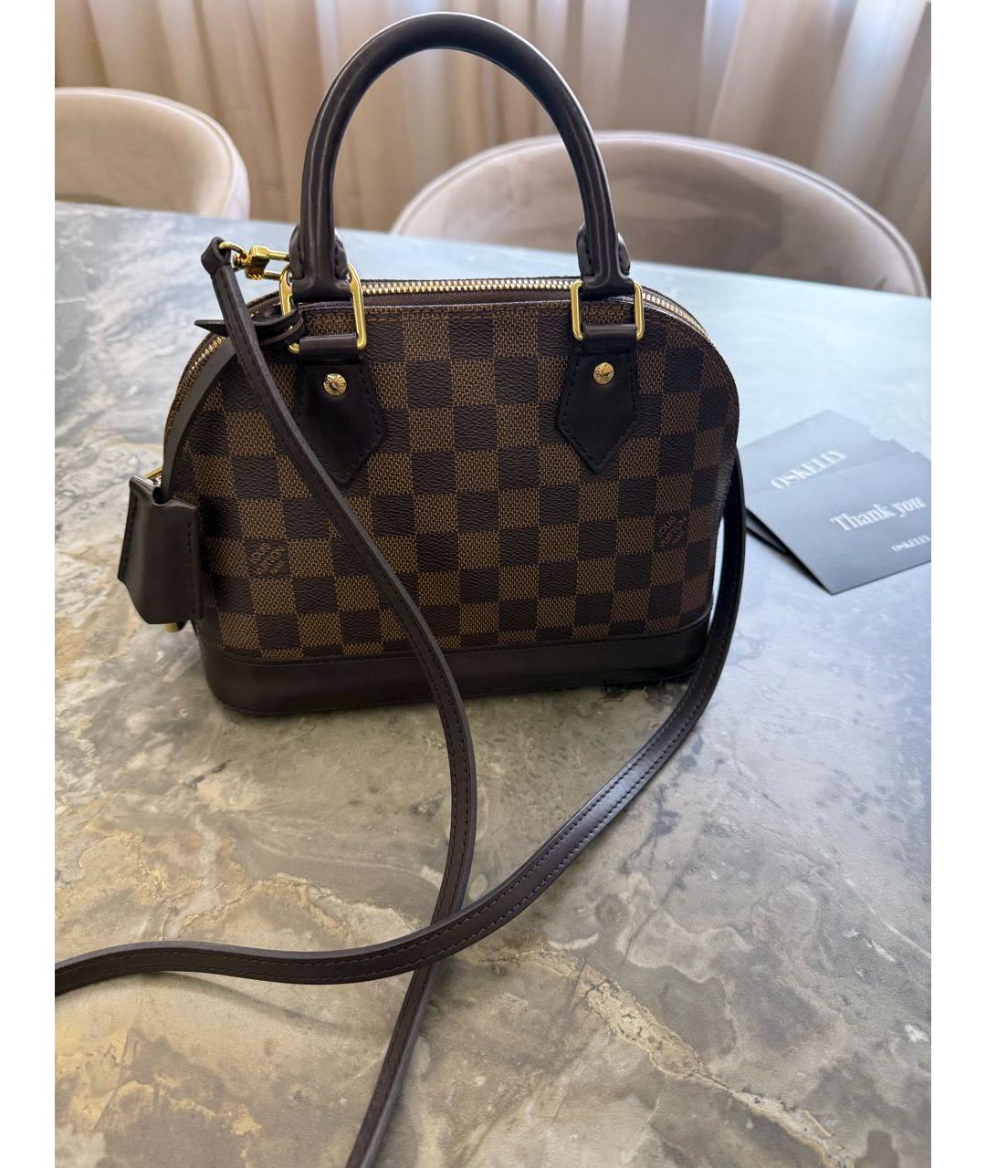 LOUIS VUITTON Коричневая сумка с короткими ручками, фото 2