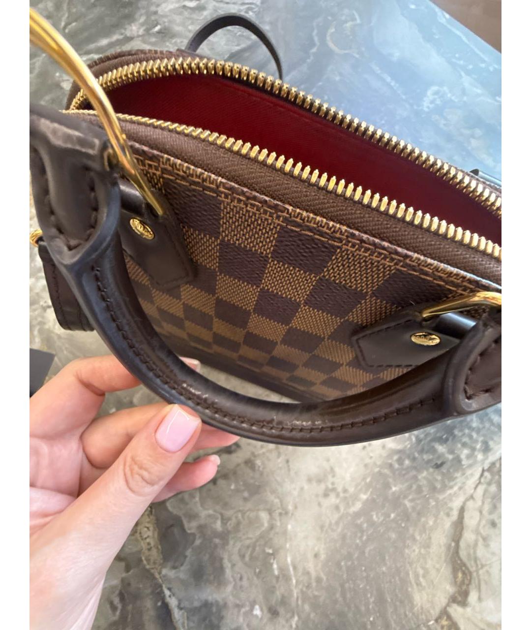 LOUIS VUITTON Коричневая сумка с короткими ручками, фото 5