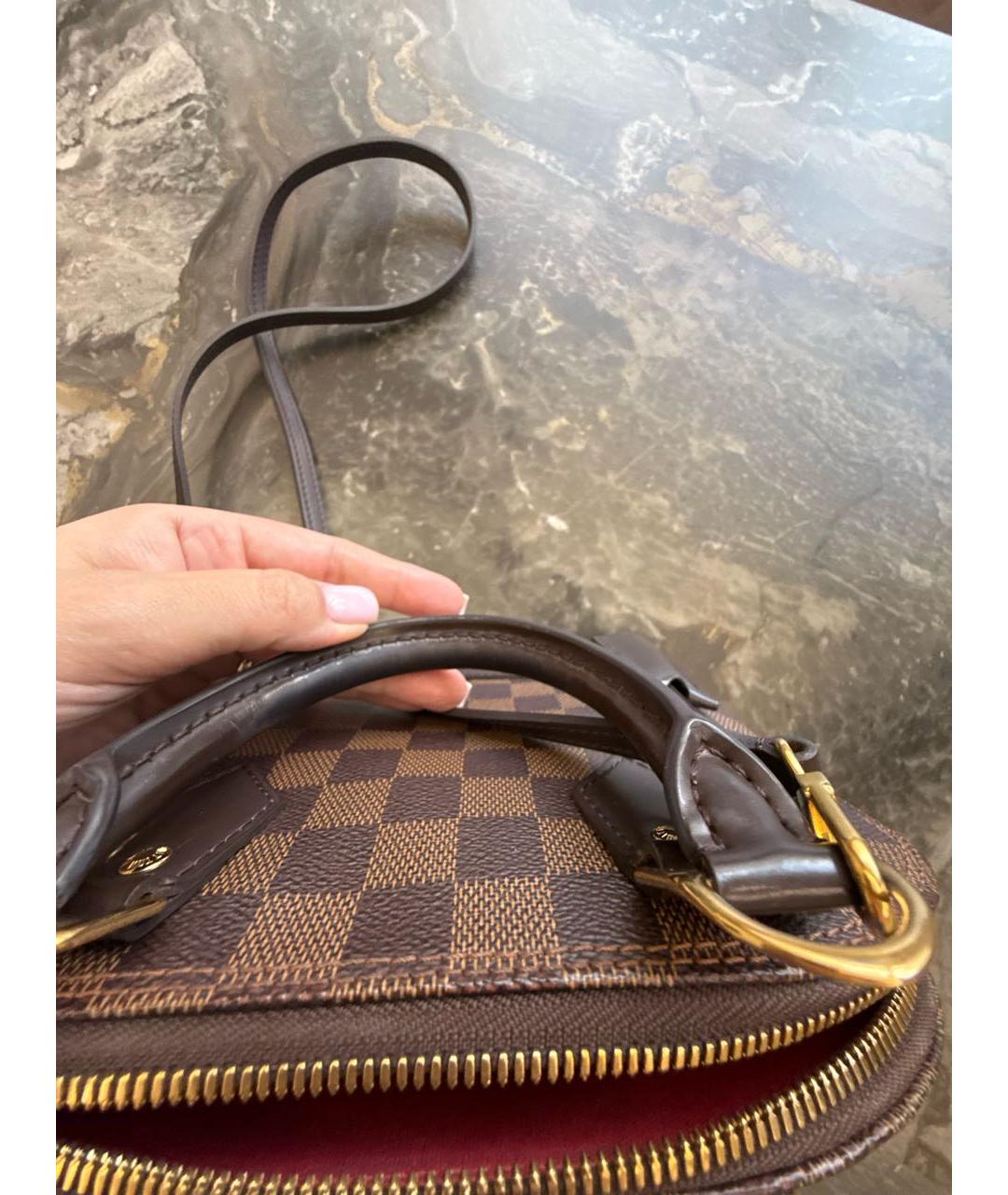 LOUIS VUITTON Коричневая сумка с короткими ручками, фото 6