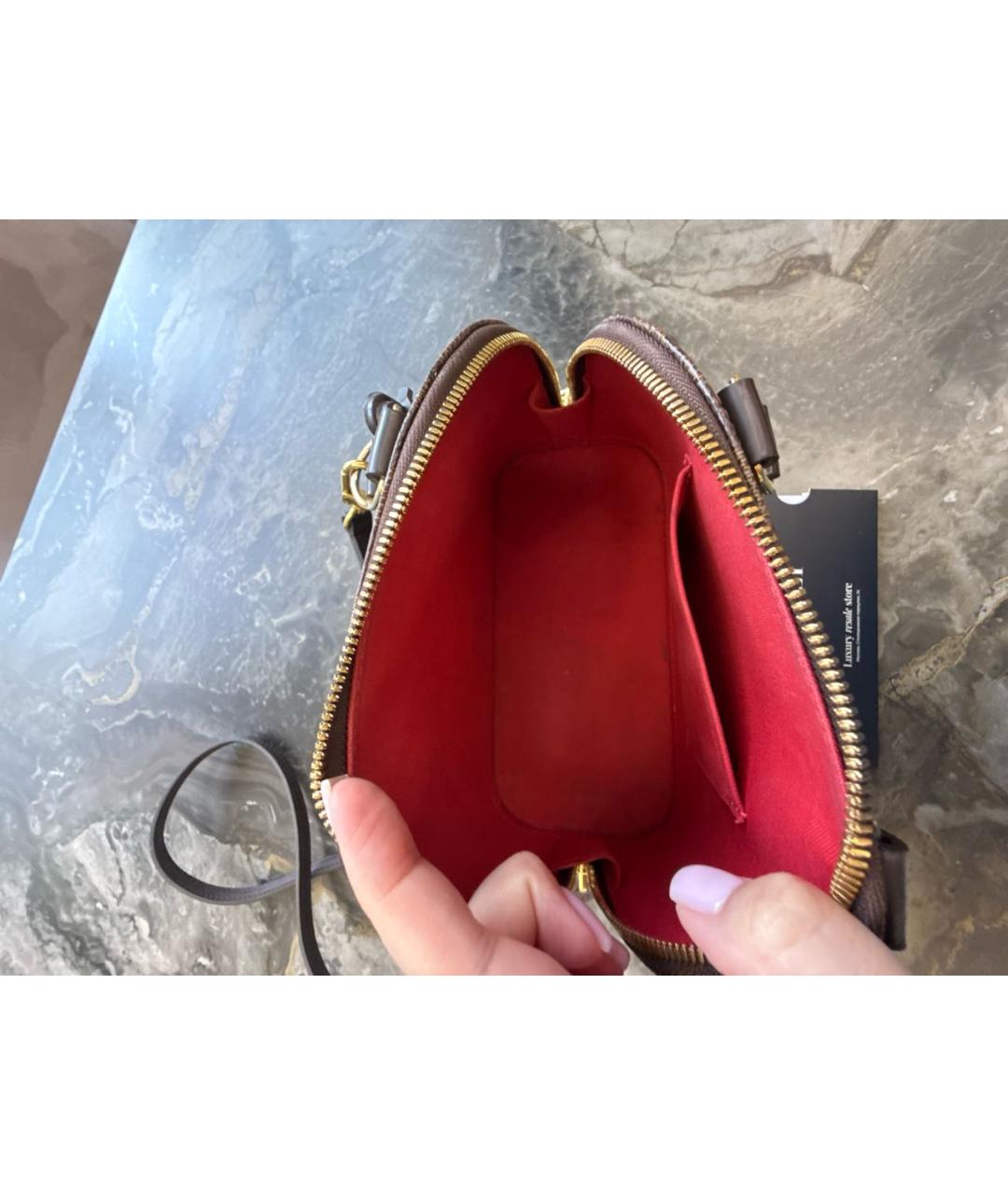 LOUIS VUITTON Коричневая сумка с короткими ручками, фото 4