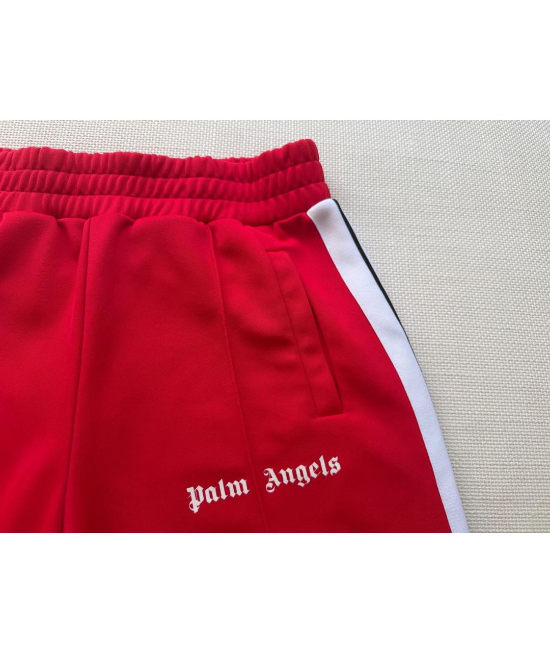 PALM ANGELS Красные полиэстеровые шорты, фото 4