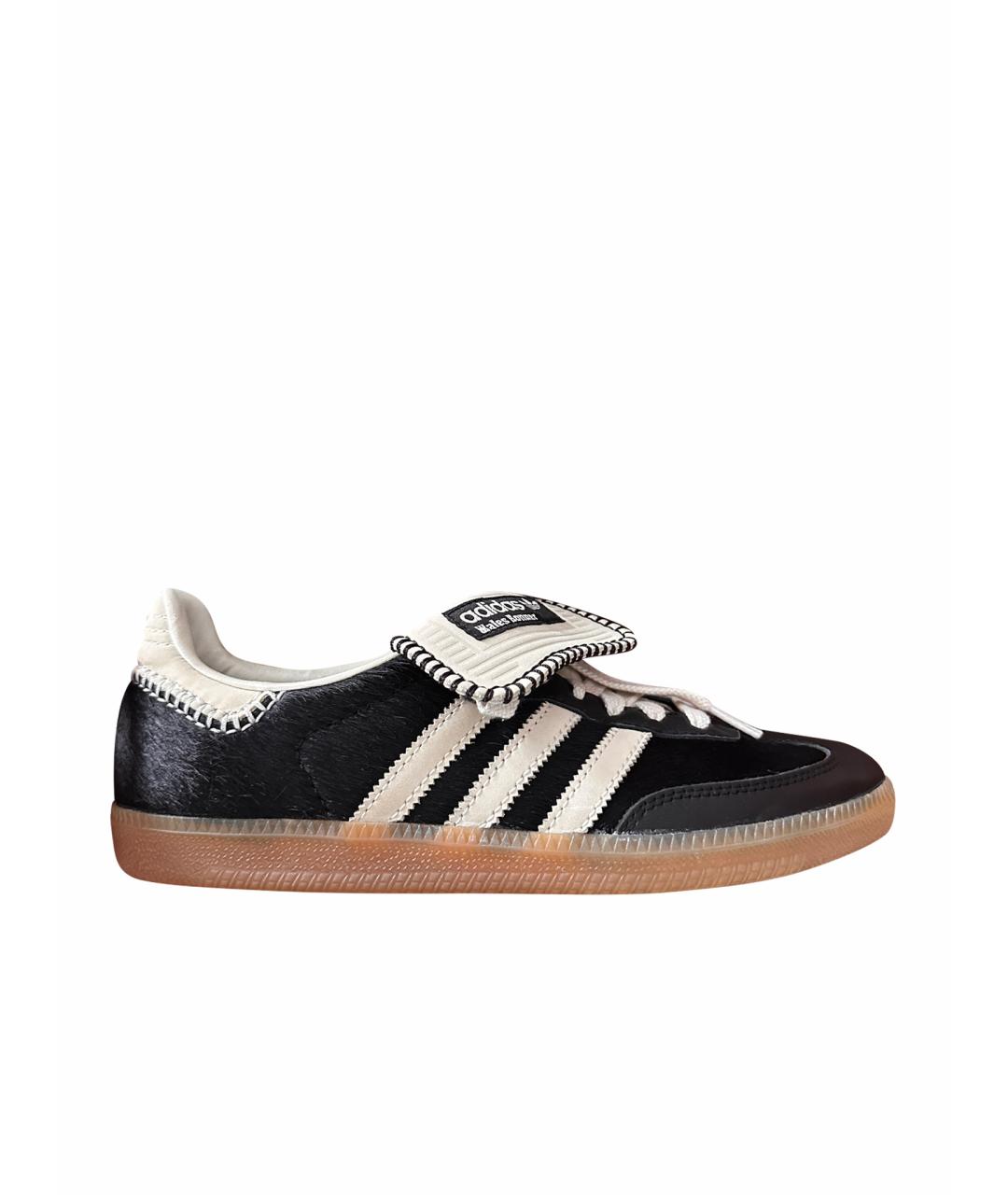 ADIDAS Черные кроссовки из экзотической кожи, фото 1