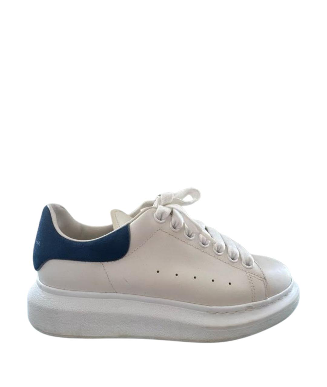 ALEXANDER MCQUEEN Белые кожаные кеды, фото 1