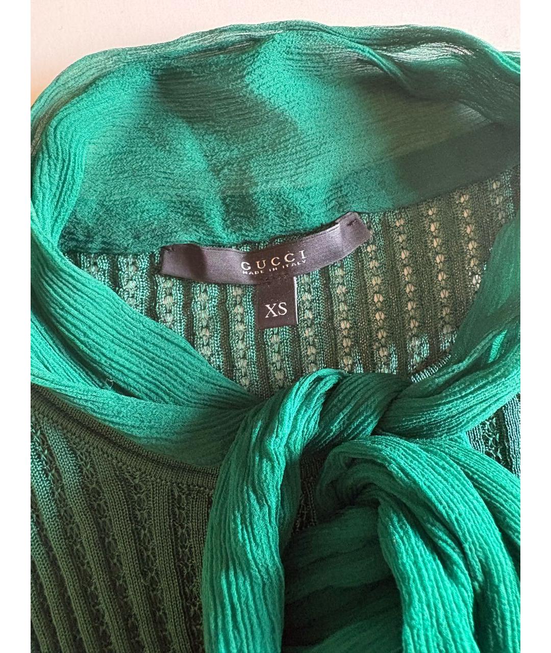 GUCCI Зеленая ацетатная майка, фото 3