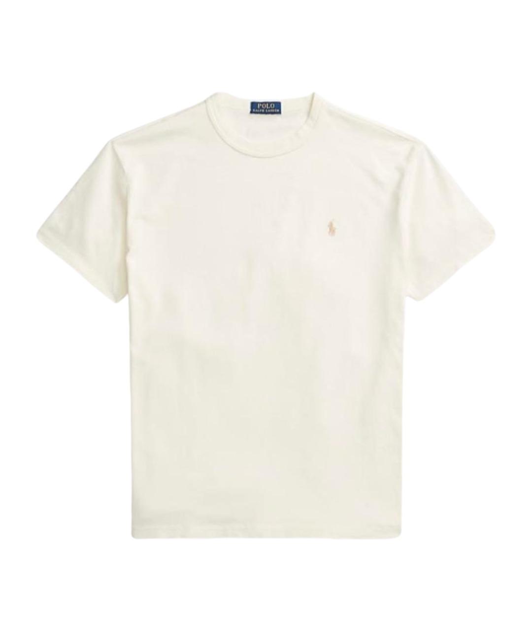 POLO RALPH LAUREN Бежевая хлопковая футболка, фото 1