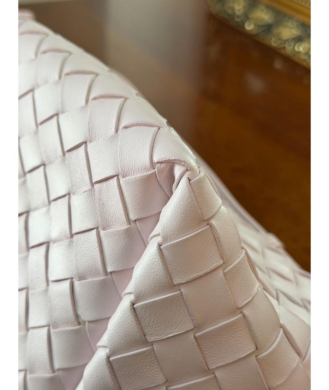 BOTTEGA VENETA Розовая кожаная сумка с короткими ручками, фото 5