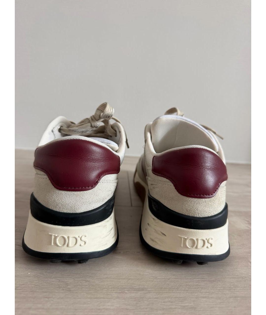 TOD'S Мульти кожаные низкие кроссовки / кеды, фото 4