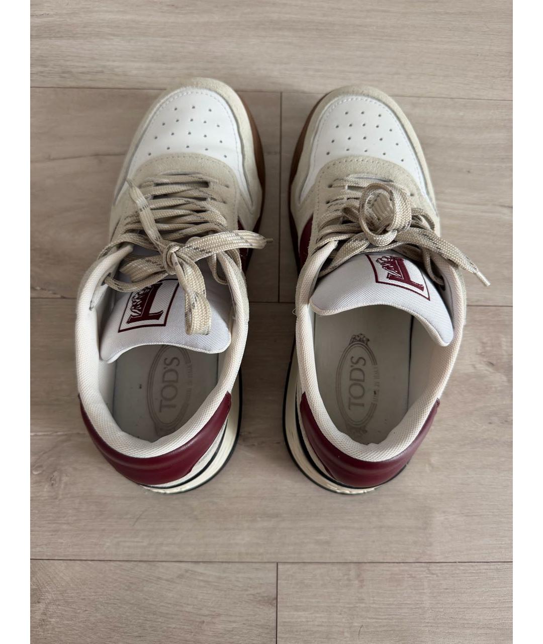 TOD'S Мульти кожаные низкие кроссовки / кеды, фото 3