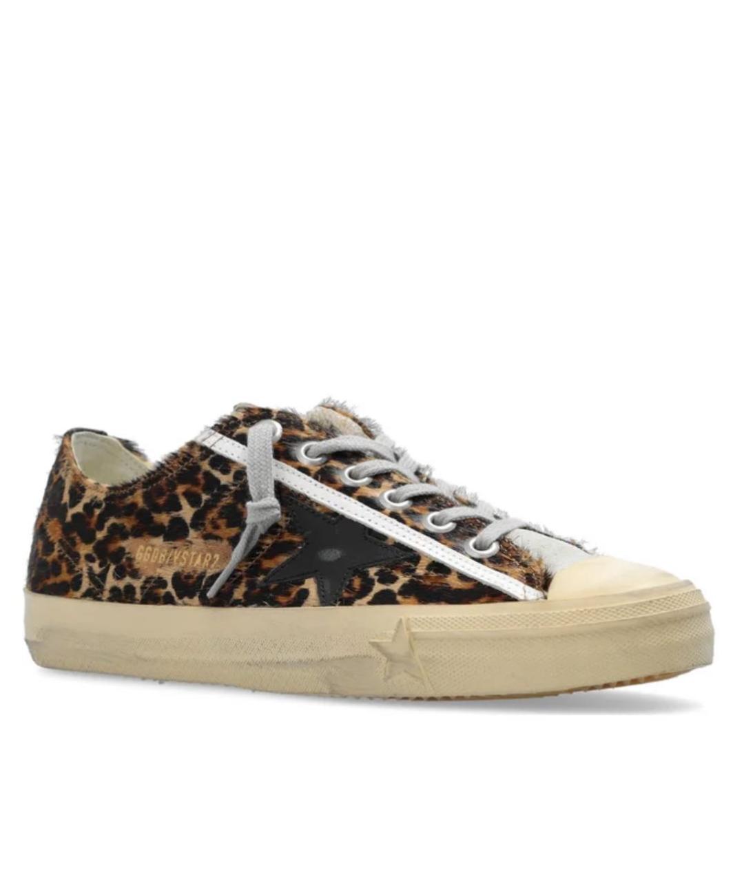 GOLDEN GOOSE DELUXE BRAND Коричневые кожаные кеды, фото 2