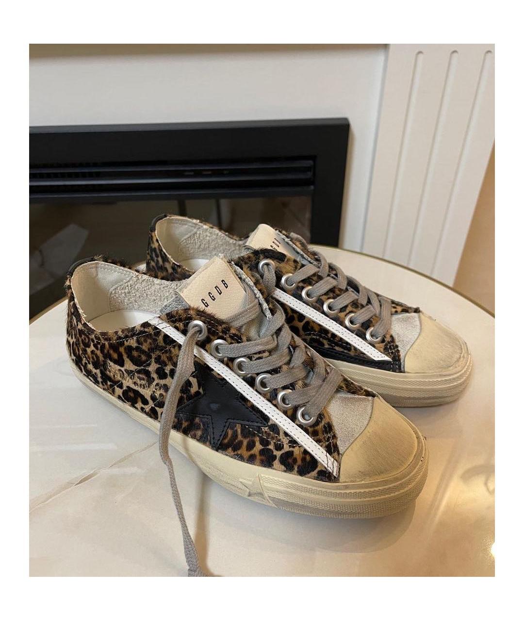 GOLDEN GOOSE DELUXE BRAND Коричневые кожаные кеды, фото 4