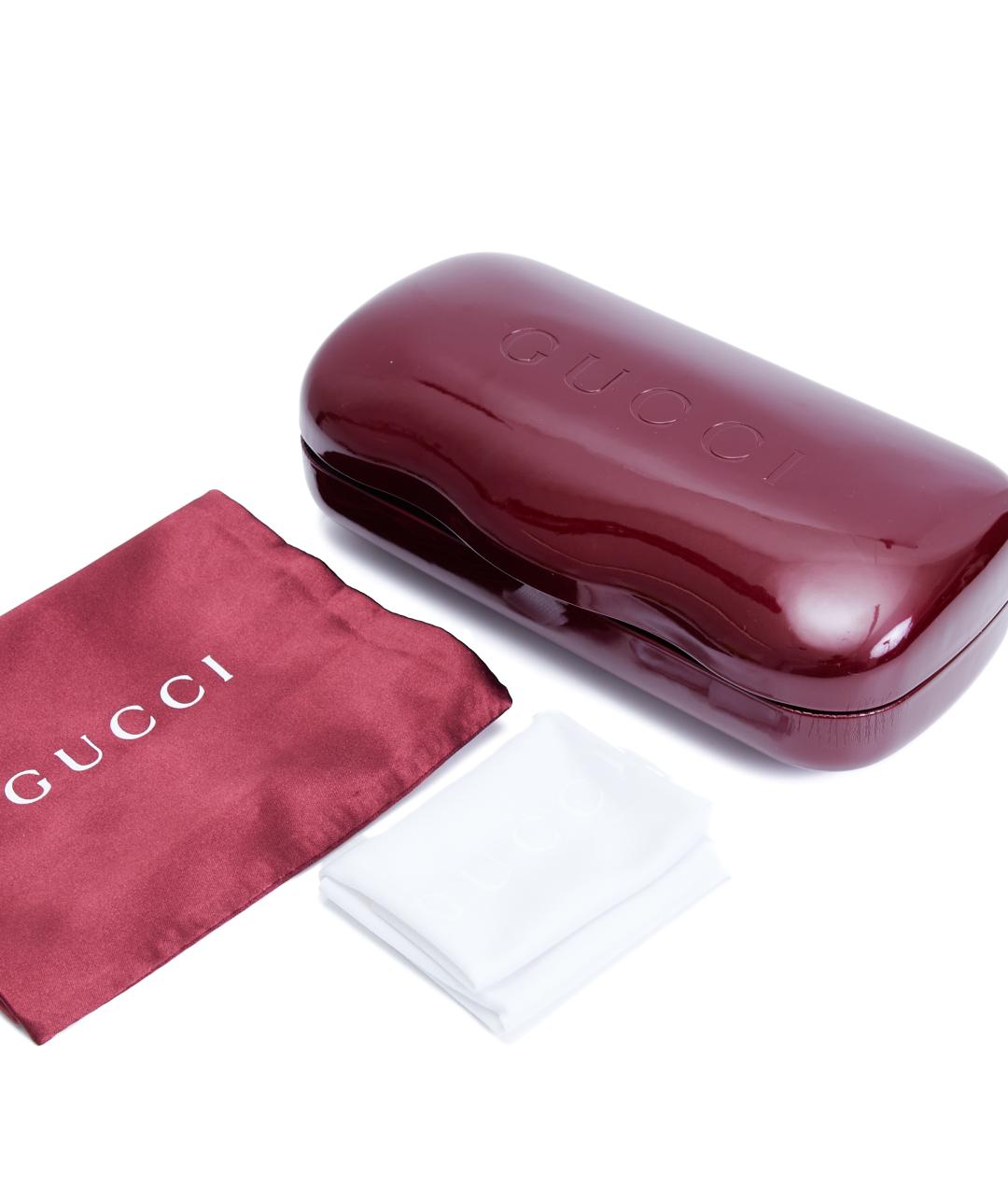 GUCCI Золотые металлические солнцезащитные очки, фото 5