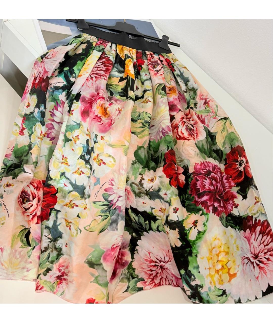 DOLCE&GABBANA Шелковая юбка миди, фото 3
