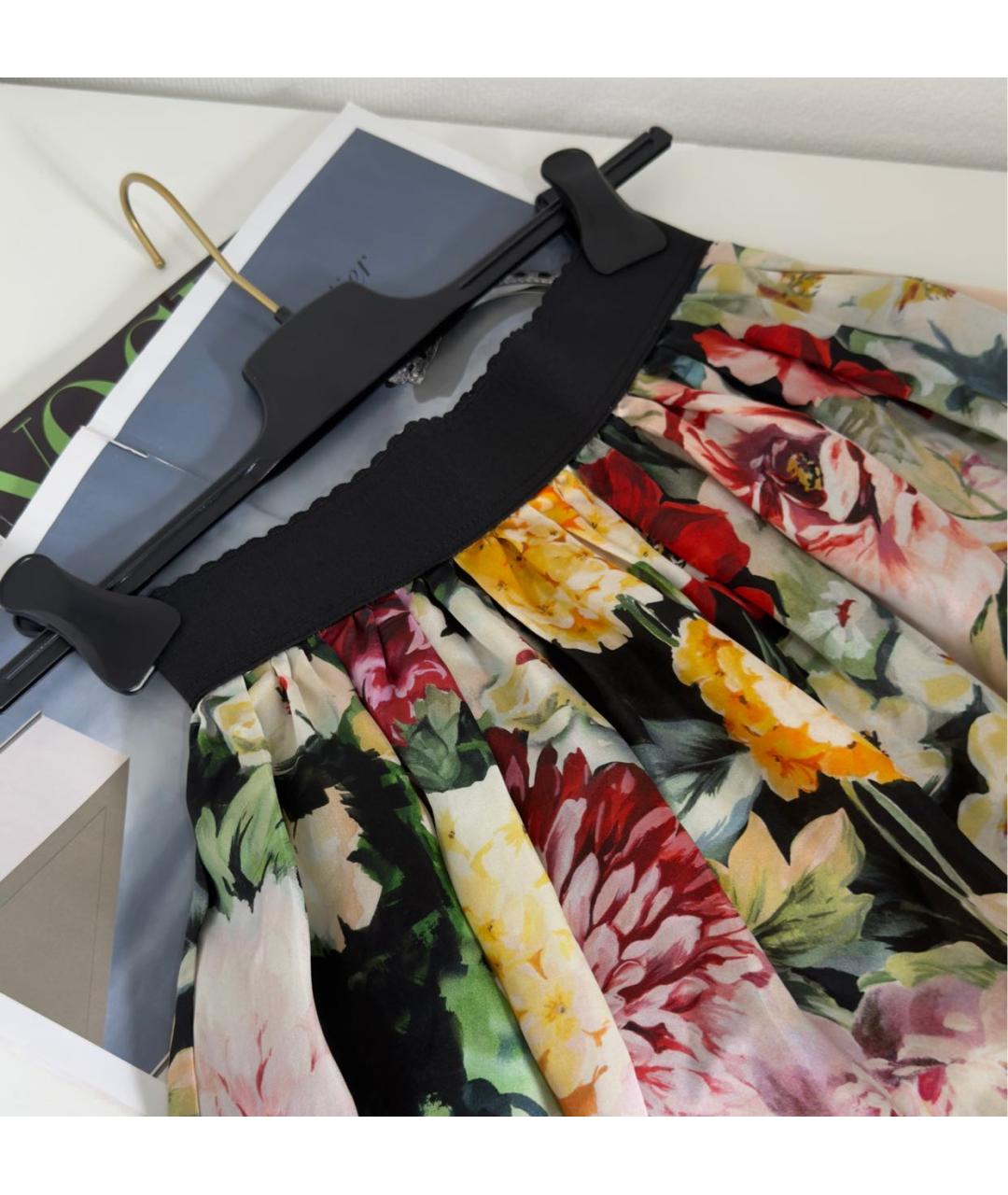 DOLCE&GABBANA Шелковая юбка миди, фото 4