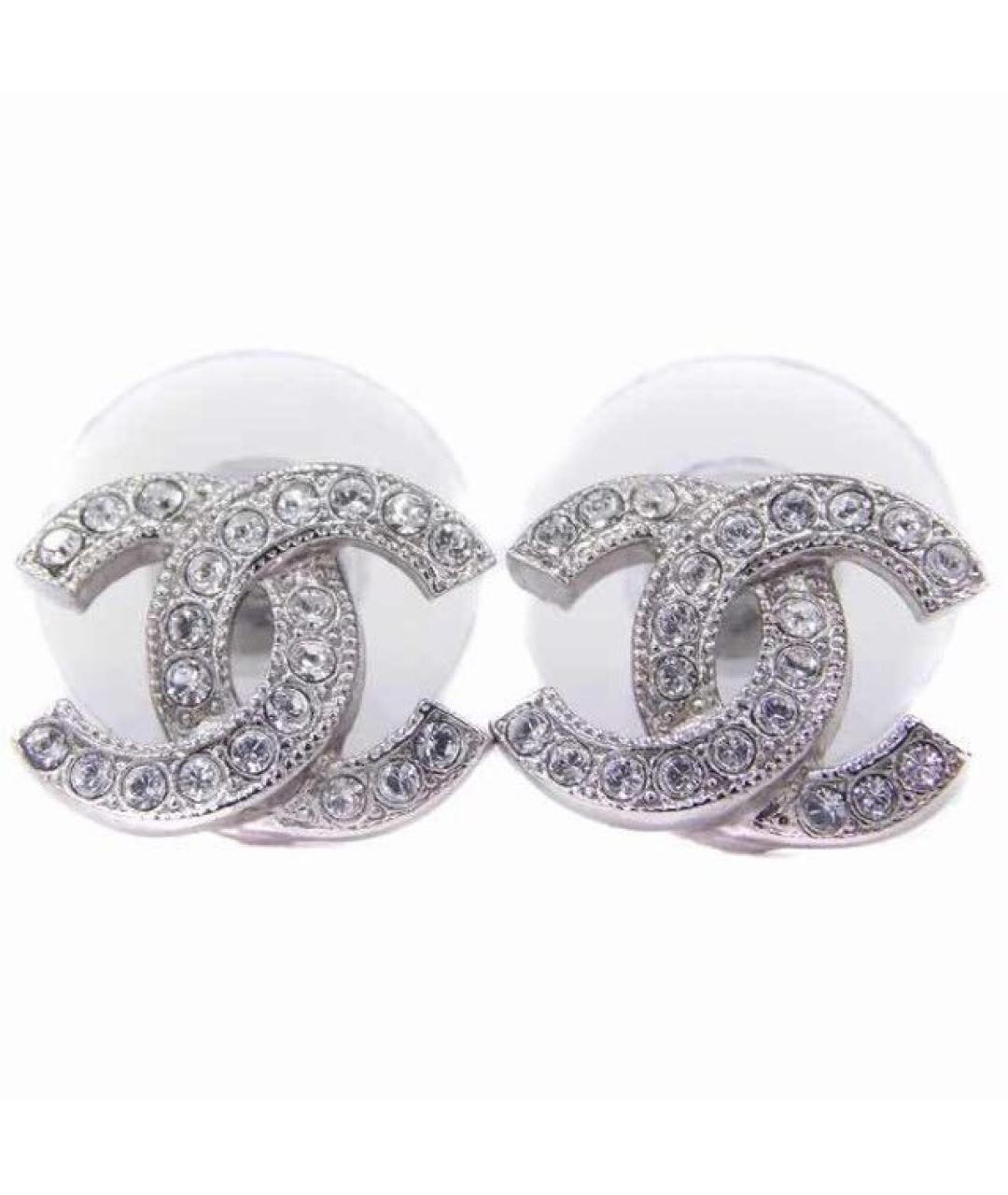 CHANEL Серебряные металлические серьги, фото 1