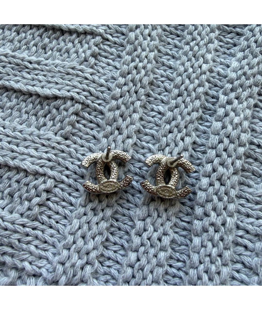 CHANEL Серебряные металлические серьги, фото 4