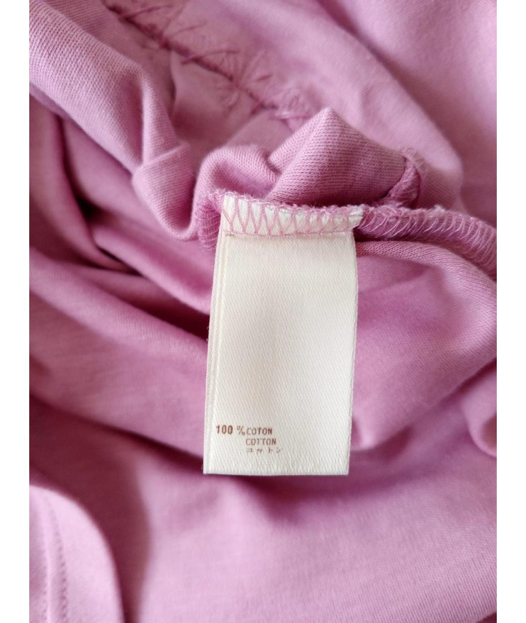 LOUIS VUITTON Розовая хлопковая футболка, фото 7
