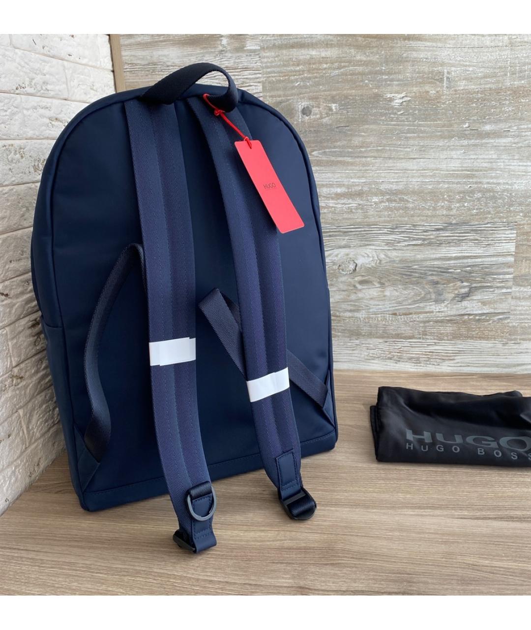 HUGO BOSS Темно-синий тканевый рюкзак, фото 3