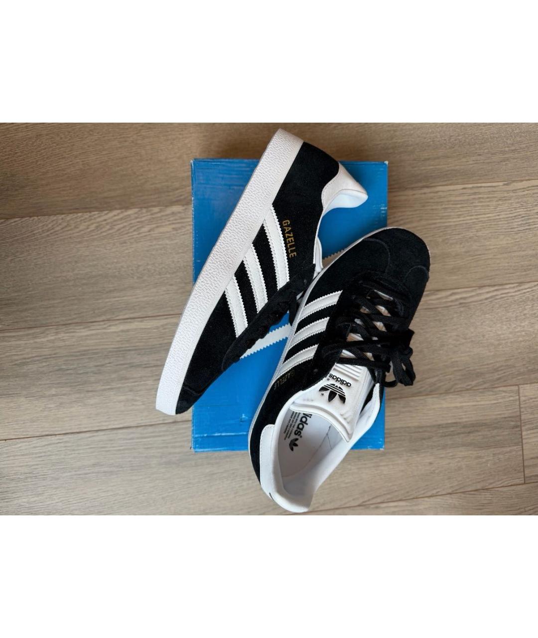 ADIDAS Черные замшевые кроссовки, фото 3