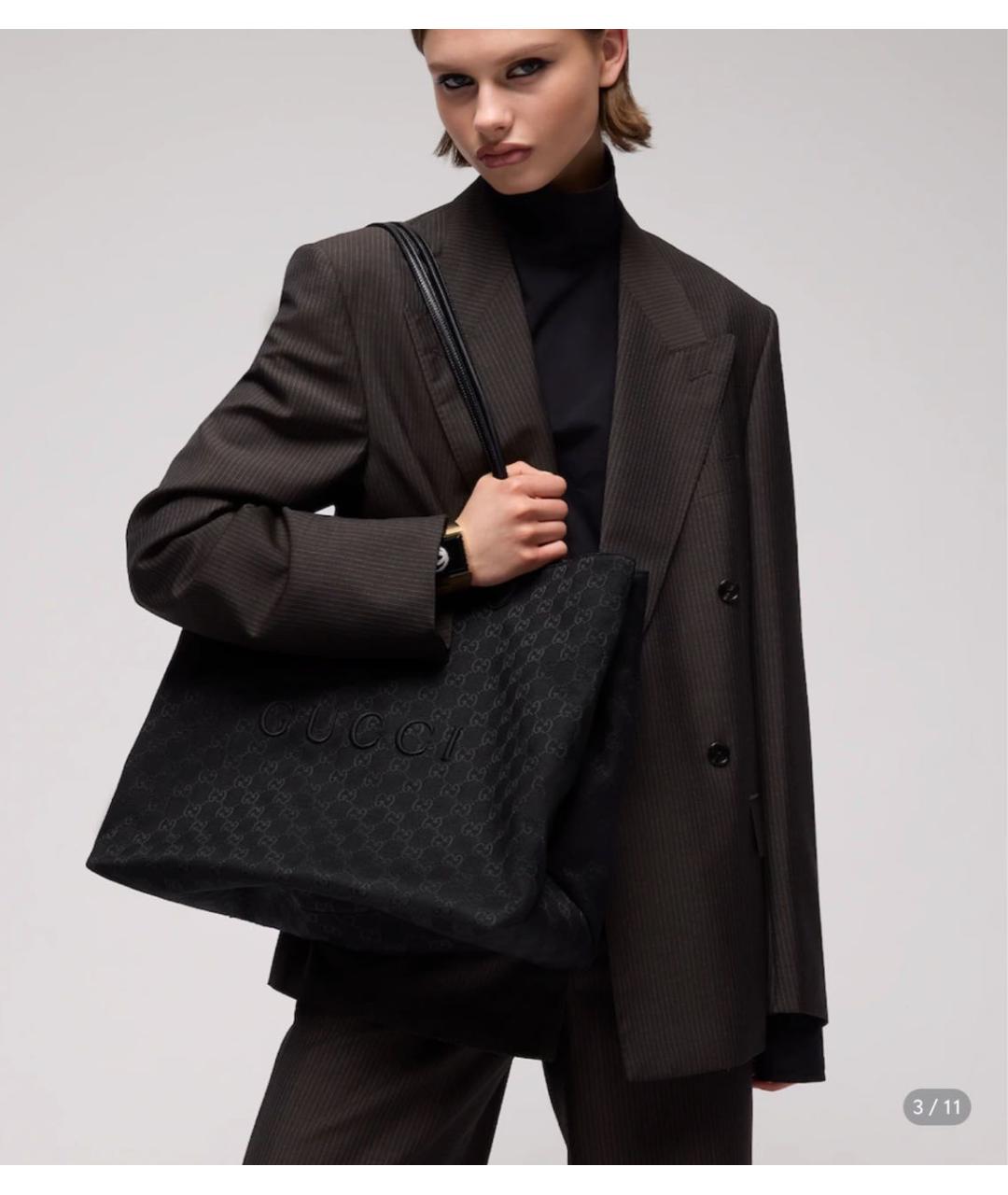 GUCCI Черная сумка тоут, фото 2