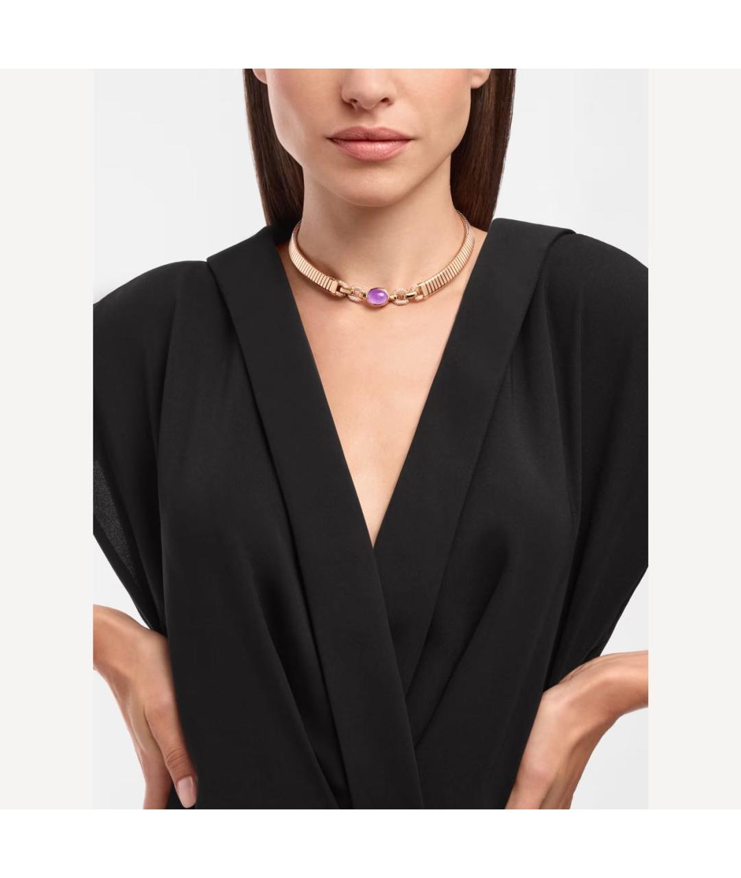 BVLGARI Розовое колье из розового золота, фото 3