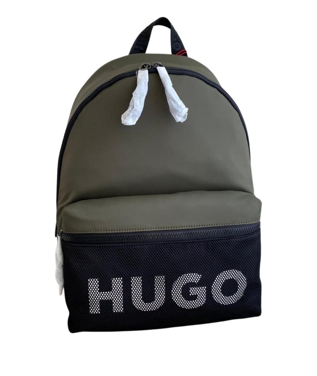 HUGO BOSS Зеленый тканевый рюкзак, фото 1