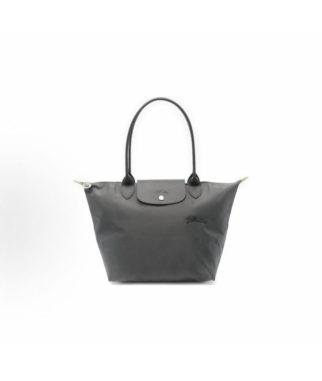 LONGCHAMP Антрацитовая тканевая сумка тоут, фото 5