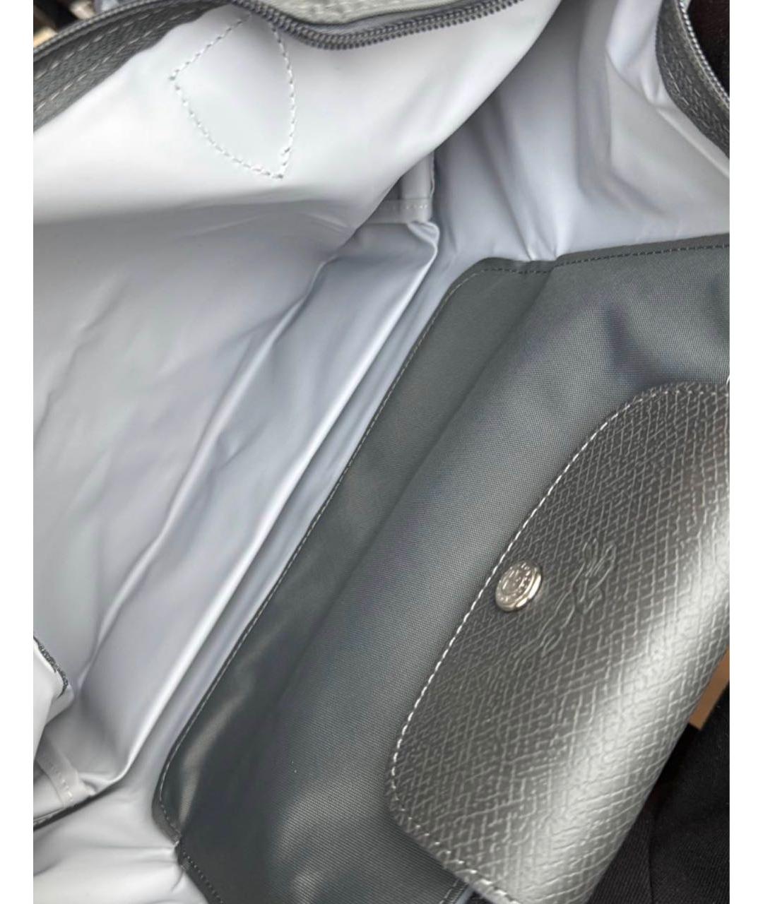LONGCHAMP Антрацитовая тканевая сумка тоут, фото 4