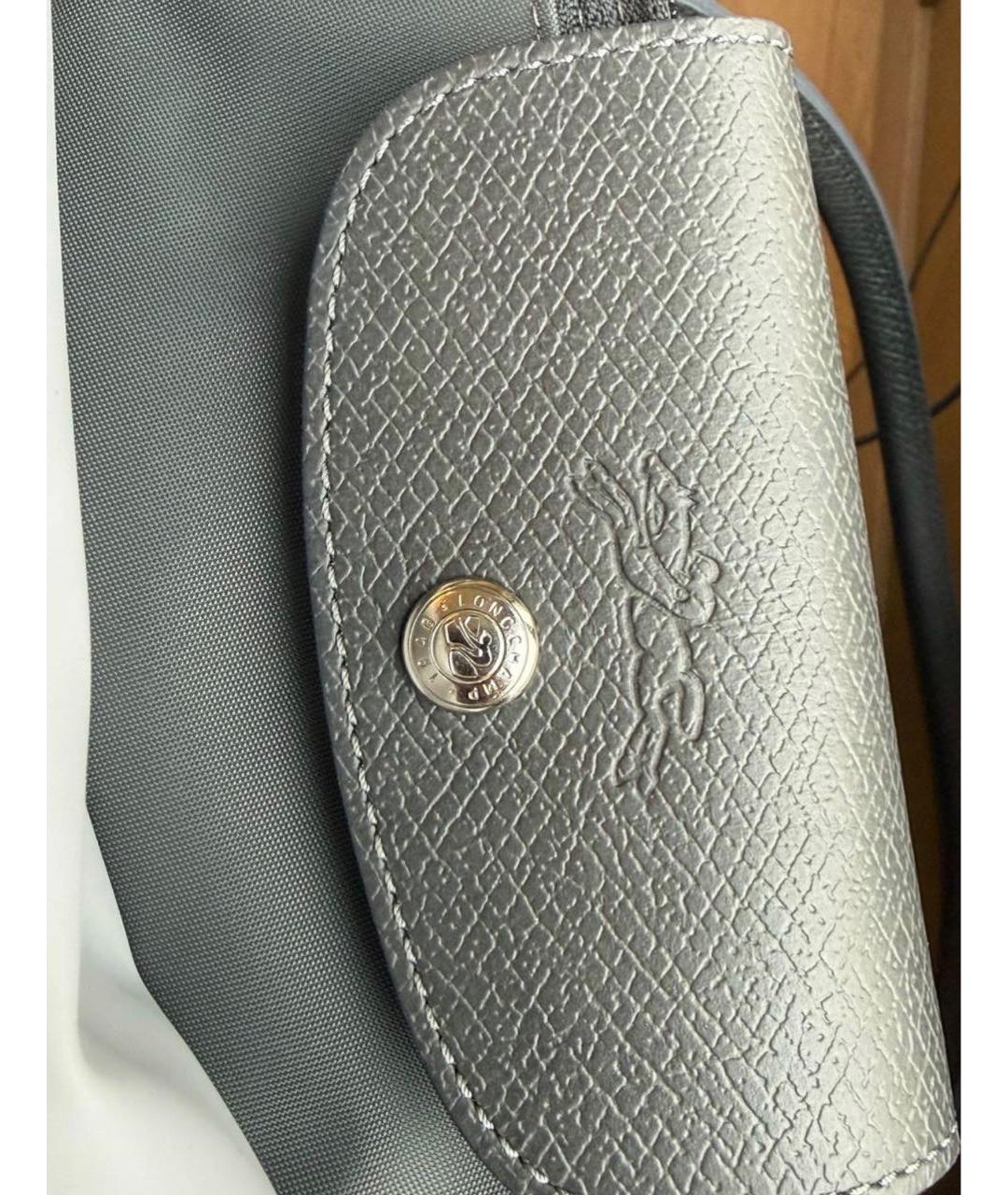 LONGCHAMP Антрацитовая тканевая сумка тоут, фото 3