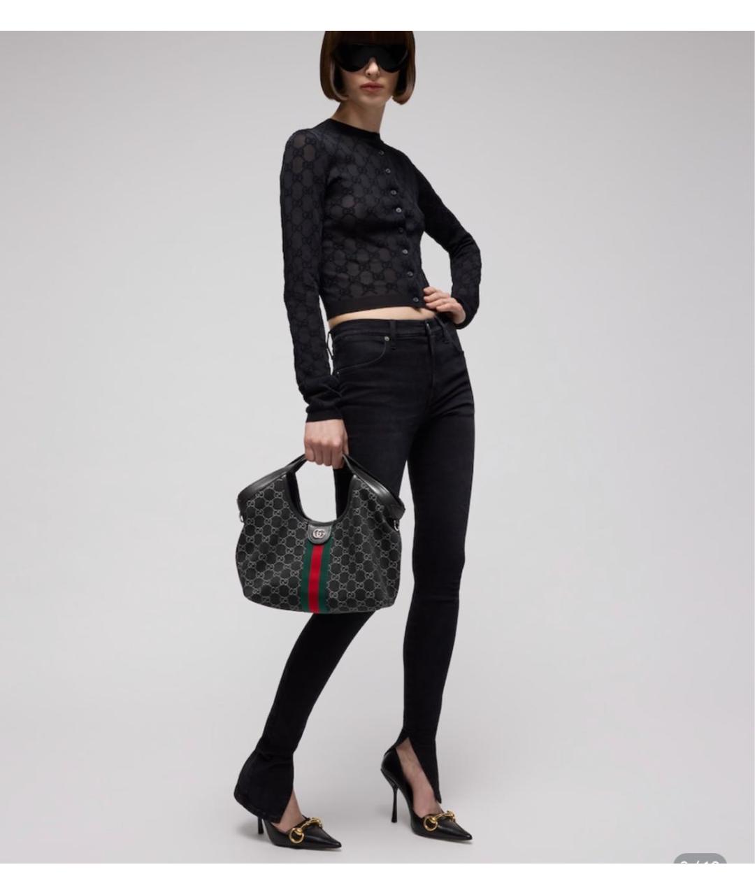 GUCCI Черная сумка тоут, фото 2