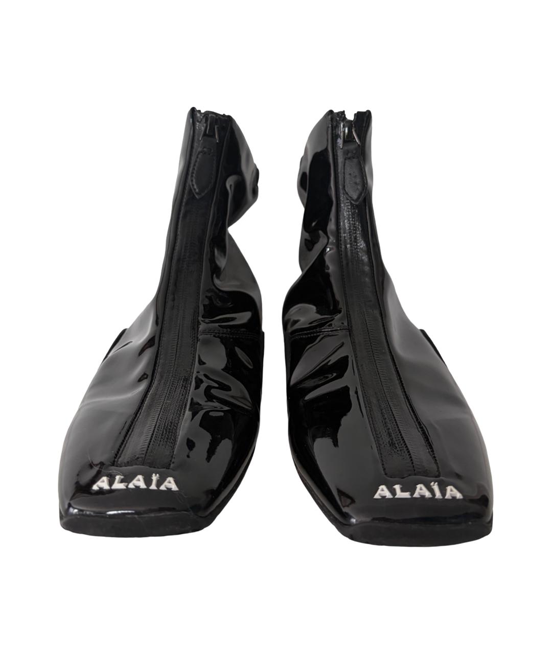 ALAIA Черные кроссовки из искусственной кожи, фото 5