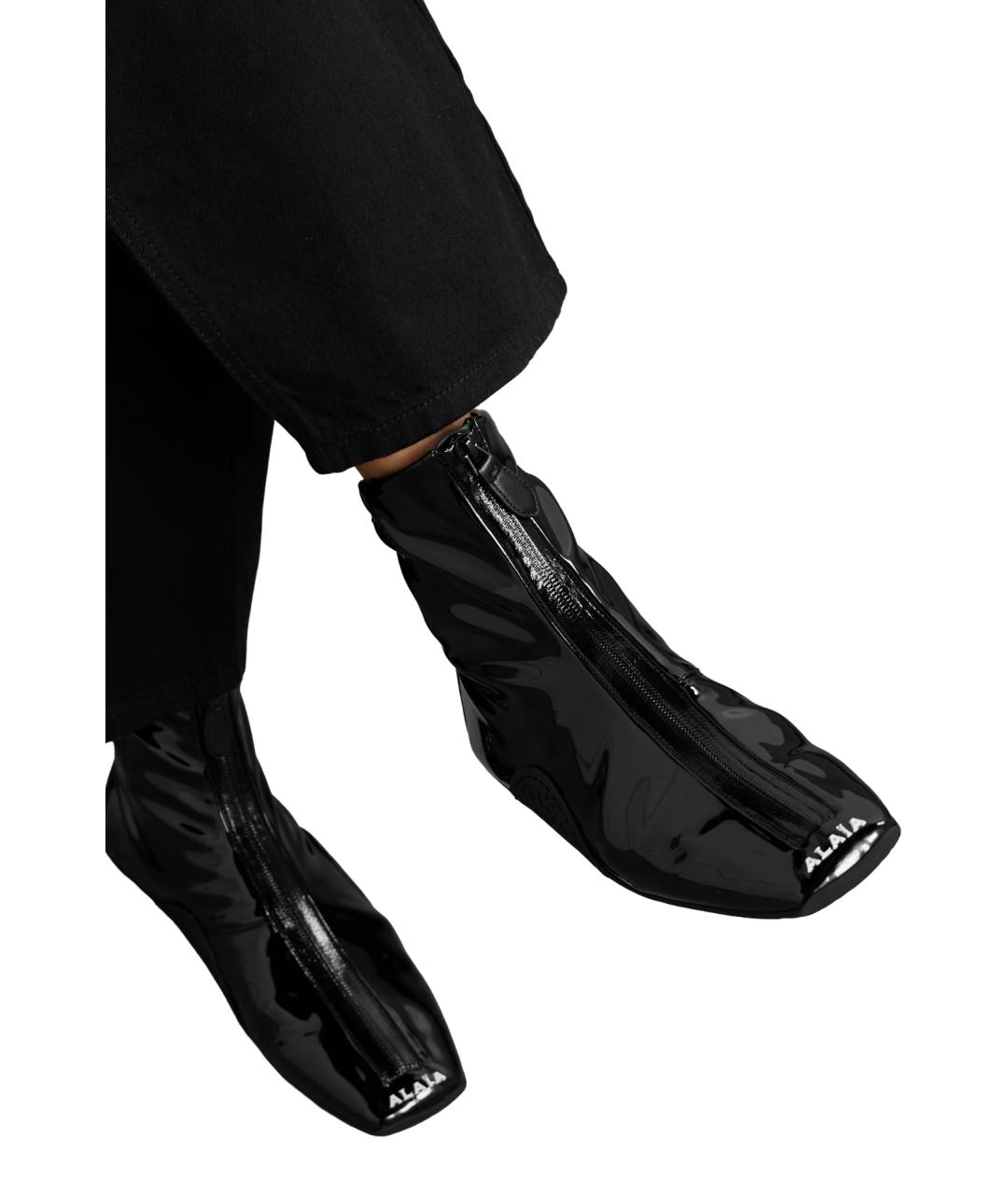 ALAIA Черные кроссовки из искусственной кожи, фото 3