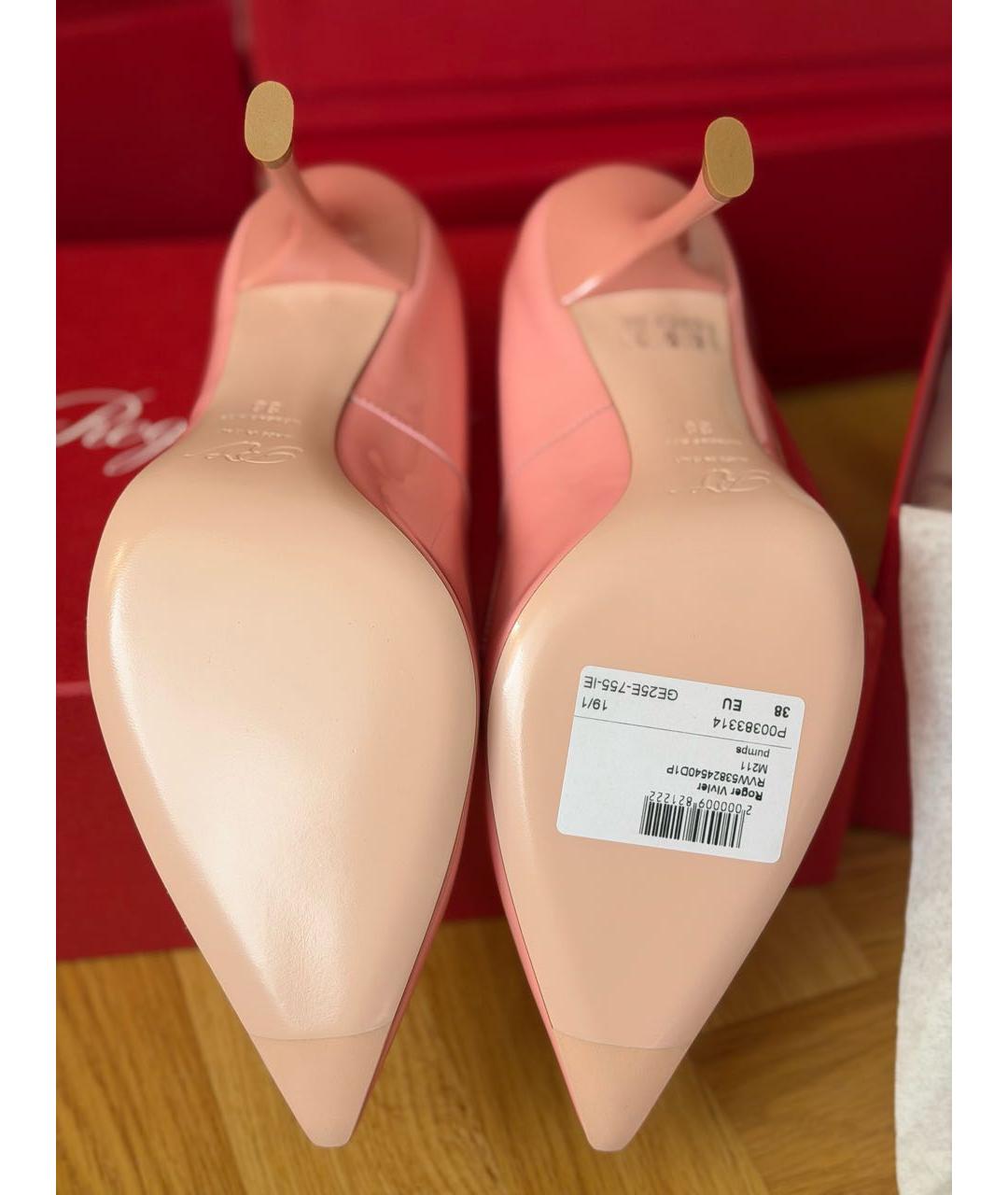 ROGER VIVIER Розовые туфли из лакированной кожи, фото 7